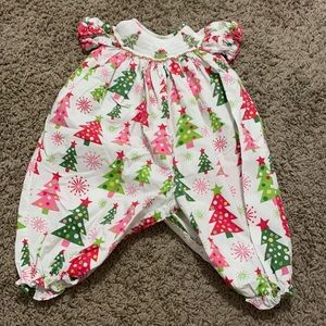 EUC 6-mth Southern Tots Christmas Tree romper